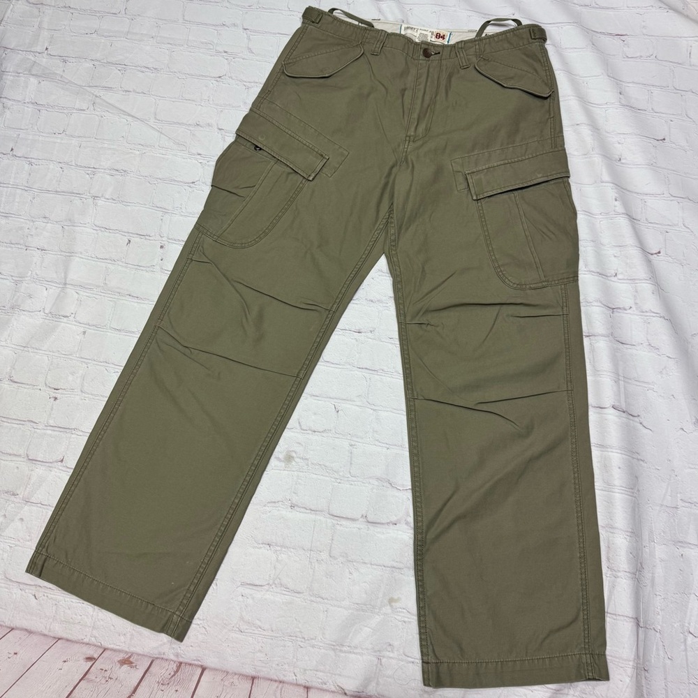 JIMMY’Z Sur Co. rare vintage Y2K Men's Olive Cargo Pants 33x32 cotton twill EUC - Picture 1 of 16